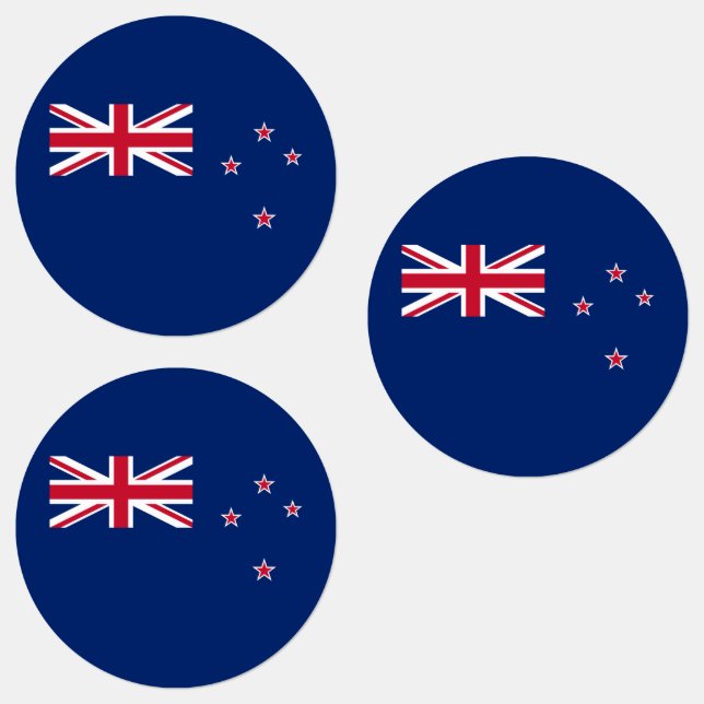 Étiquettes Drapeau de la Nouvelle-Zélande (Groupe)