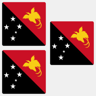 Étiquettes Drapeau de la Papouasie-Nouvelle-Guinée