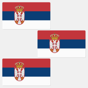 Étiquettes Drapeau de la Serbie
