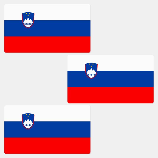 Étiquettes Drapeau de la Slovénie (Groupe)