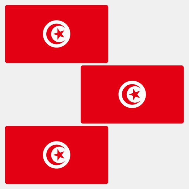 Étiquettes Drapeau de la Tunisie (Groupe)
