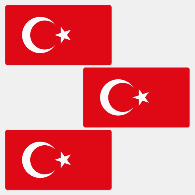 Étiquettes Drapeau de la Turquie (Groupe)
