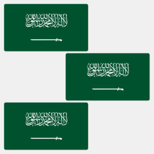 Étiquettes Drapeau de l'Arabie saoudite
