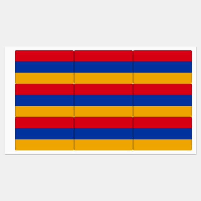 Étiquettes Drapeau de l'Arménie (Feuille)