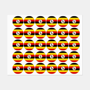 Étiquettes Drapeau de l'Ouganda