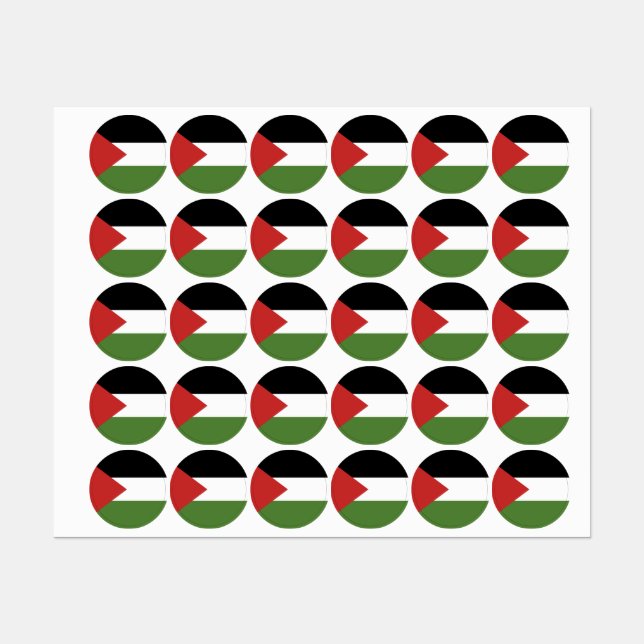 Étiquettes Drapeau de Palestine (Feuille)