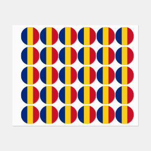 Étiquettes Drapeau de Roumanie