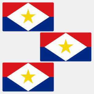 Étiquettes Drapeau de Saba