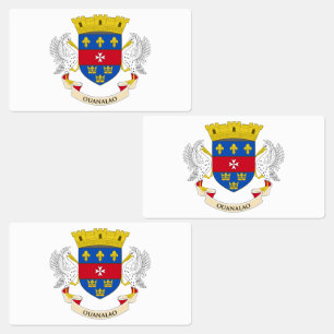 Étiquettes Drapeau de Saint-Barthélemy