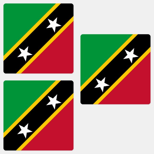 Étiquettes Drapeau de Saint-Christophe-et-Niévès (Groupe)
