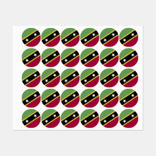 Étiquettes Drapeau de Saint-Kitts-et-Nevis