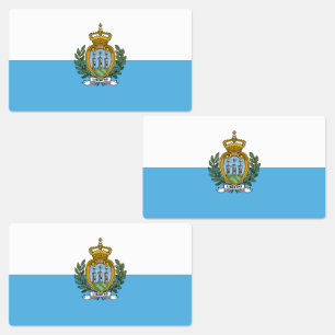 Étiquettes Drapeau de Saint-Marin