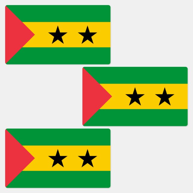 Étiquettes Drapeau de Sao Tomé-et-Principe (Groupe)