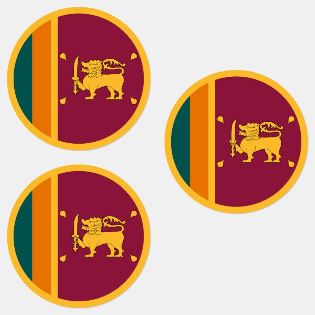 Étiquettes Drapeau de Sri Lanka (Groupe)