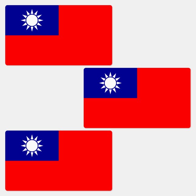 Étiquettes Drapeau de Taïwan (Groupe)
