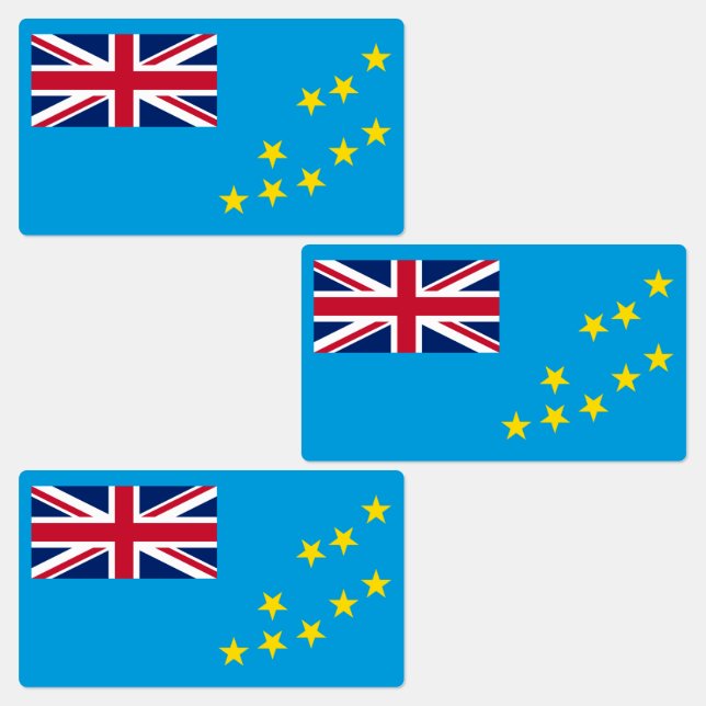 Étiquettes Drapeau de Tuvalu (Groupe)