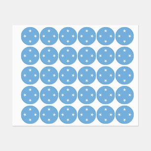 Étiquettes Drapeau des États fédérés de Micronésie