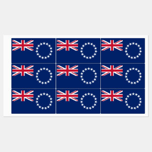 Étiquettes Drapeau des Îles Cook