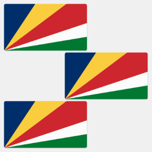 Étiquettes Drapeau des Seychelles