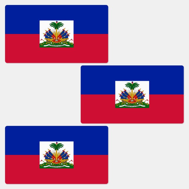 Étiquettes Drapeau d'Haïti (Groupe)