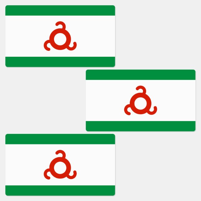 Étiquettes Drapeau d'Ingushetia (Groupe)