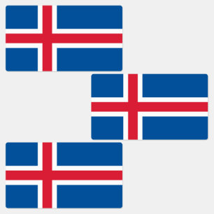 Étiquettes Drapeau d'Islande