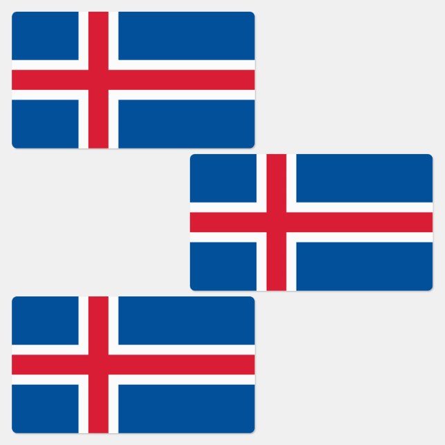 Étiquettes Drapeau d'Islande (Groupe)