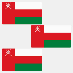 Étiquettes Drapeau d'Oman