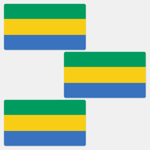 Étiquettes Drapeau du Gabon