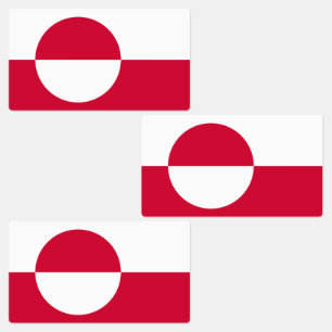 Étiquettes Drapeau du Groenland