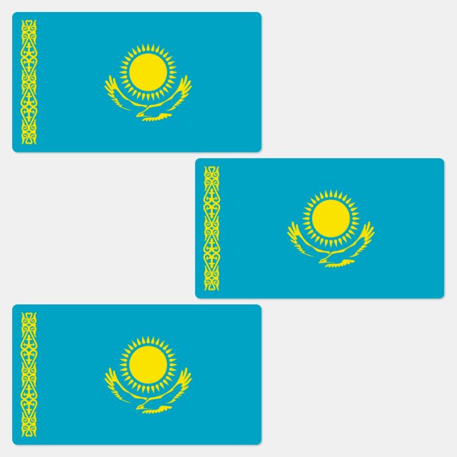 Étiquettes Drapeau du Kazakhstan (Groupe)