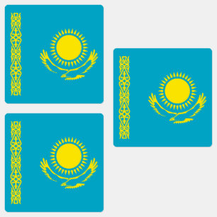 Étiquettes Drapeau du Kazakhstan