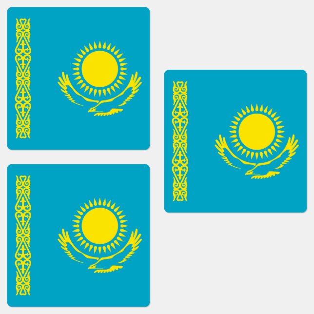 Étiquettes Drapeau du Kazakhstan (Groupe)