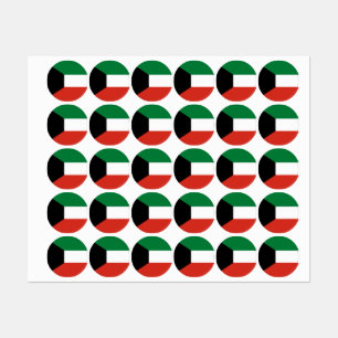 Étiquettes Drapeau du Koweït