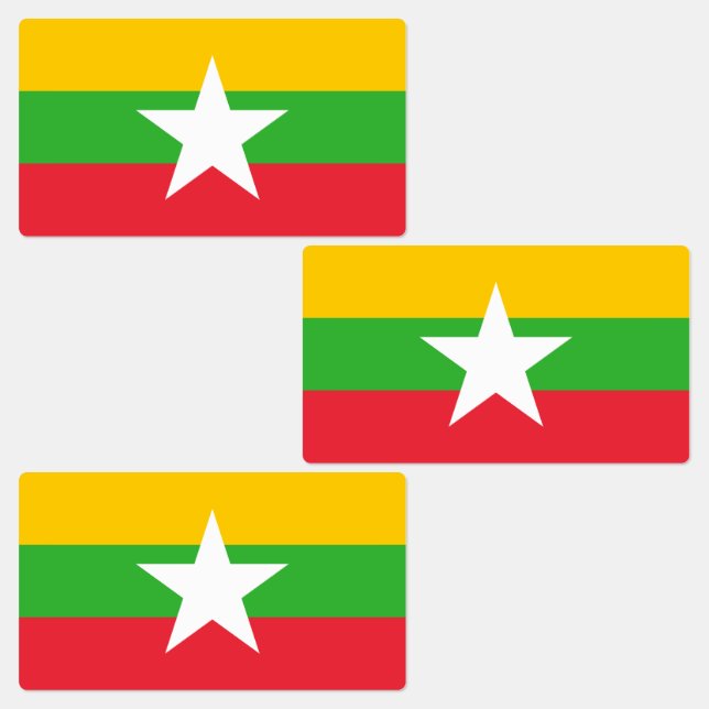Étiquettes Drapeau du Myanmar (Groupe)