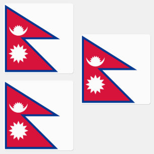 Étiquettes Drapeau du Népal