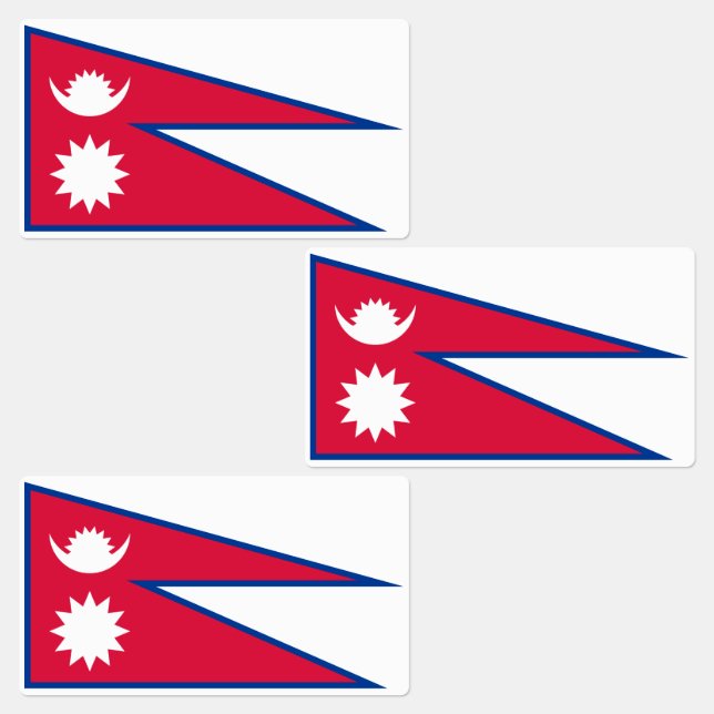 Étiquettes Drapeau du Népal (Groupe)