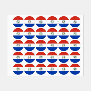 Étiquettes Drapeau du Paraguay