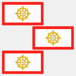 Étiquettes Drapeau du royaume de Sikkim