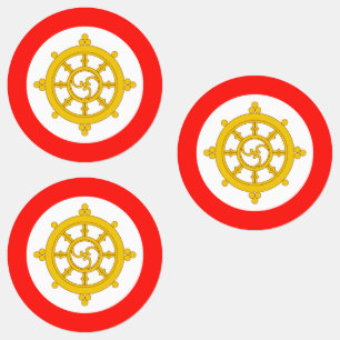 Étiquettes Drapeau du royaume de Sikkim