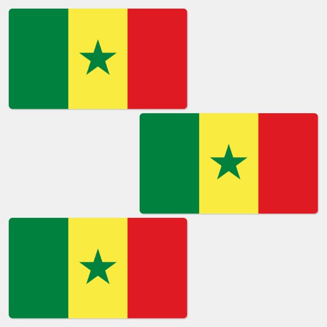 Étiquettes Drapeau du Sénégal (Groupe)