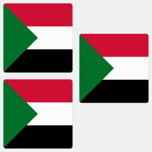 Étiquettes Drapeau du Soudan