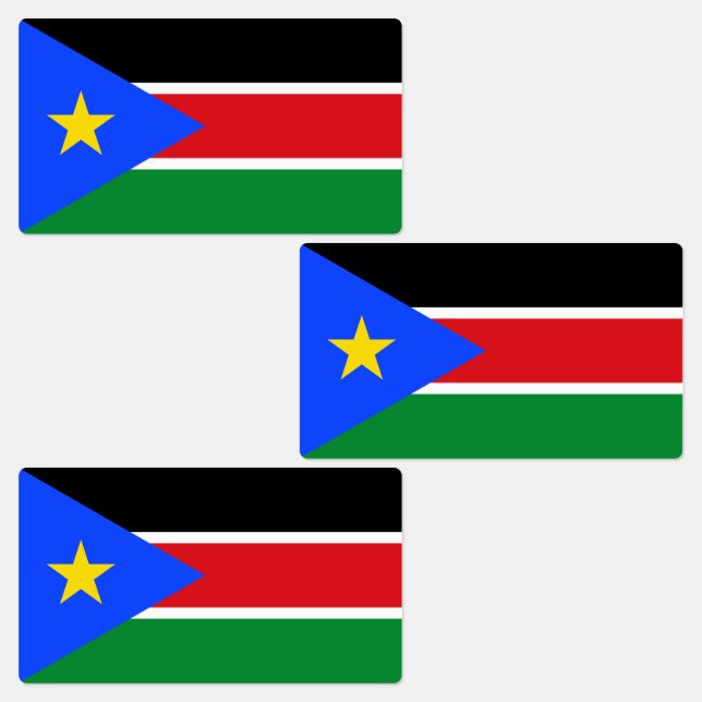 Étiquettes Drapeau du Soudan du Sud (Groupe)