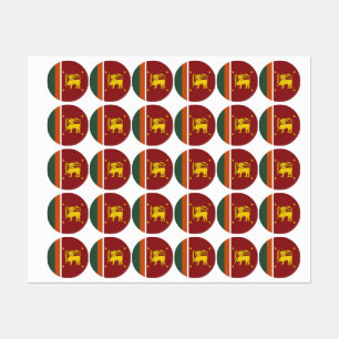 Étiquettes Drapeau du Sri Lanka