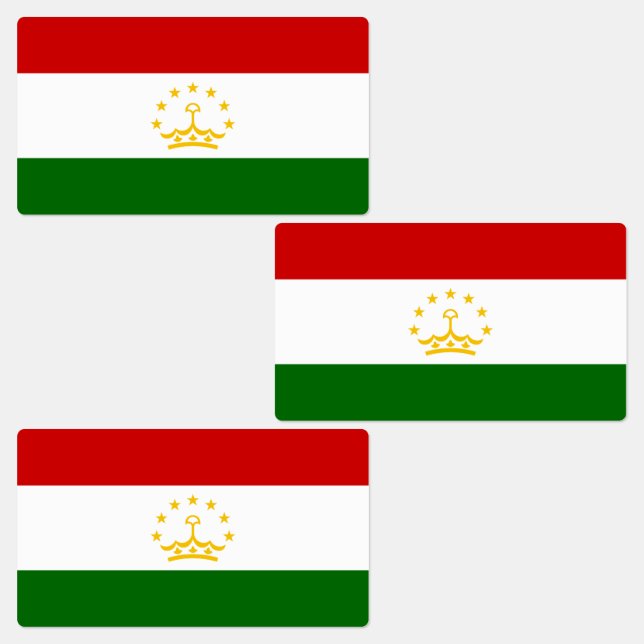 Étiquettes Drapeau du Tadjikistan (Groupe)