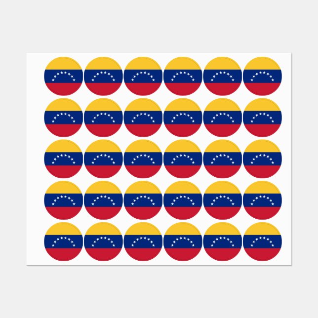 Étiquettes Drapeau du Venezuela (Feuille)