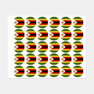 Étiquettes drapeau du Zimbabwe