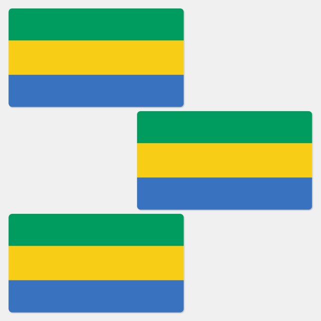 Étiquettes Drapeau Gabon (Groupe)