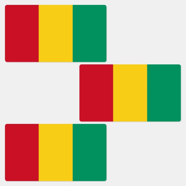Étiquettes Drapeau Guinée (Groupe)