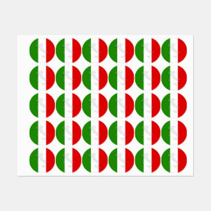 Étiquettes Drapeau italien